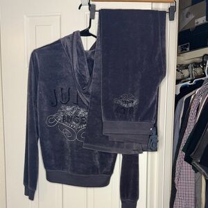 Juicy Couture Charcoal Velour Jump Suit